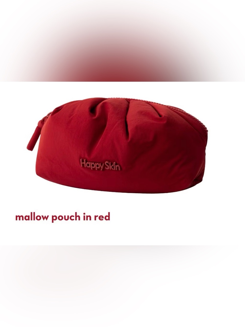 Happy Skin Mallow Cosmetic Pouch in Red
